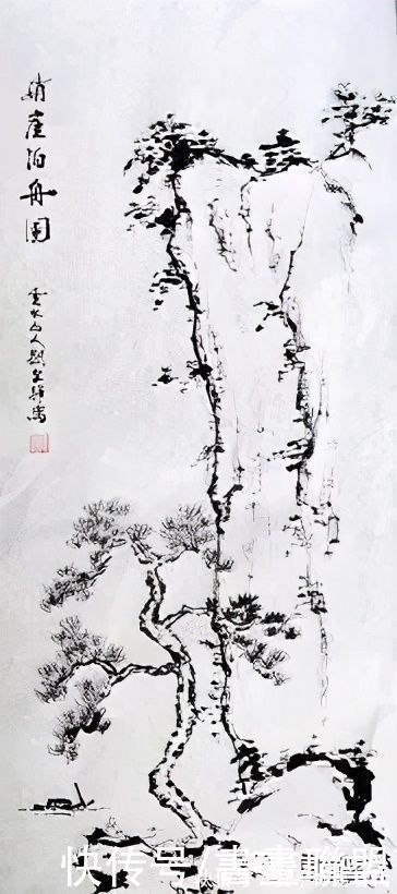枝干@中国画如何画松树、丛树、柳树、竹林,中国画树的画法大全