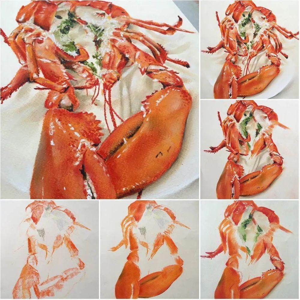 花瓣#太疯狂了!原来用粉笔画画,也可以这么美,简单几招教你,美到邻居羡慕嫉妒