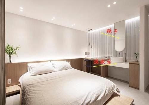 衣帽|主卫改衣帽间压根不稀奇了,洗漱台挪到床边加隔断,这才叫头次见