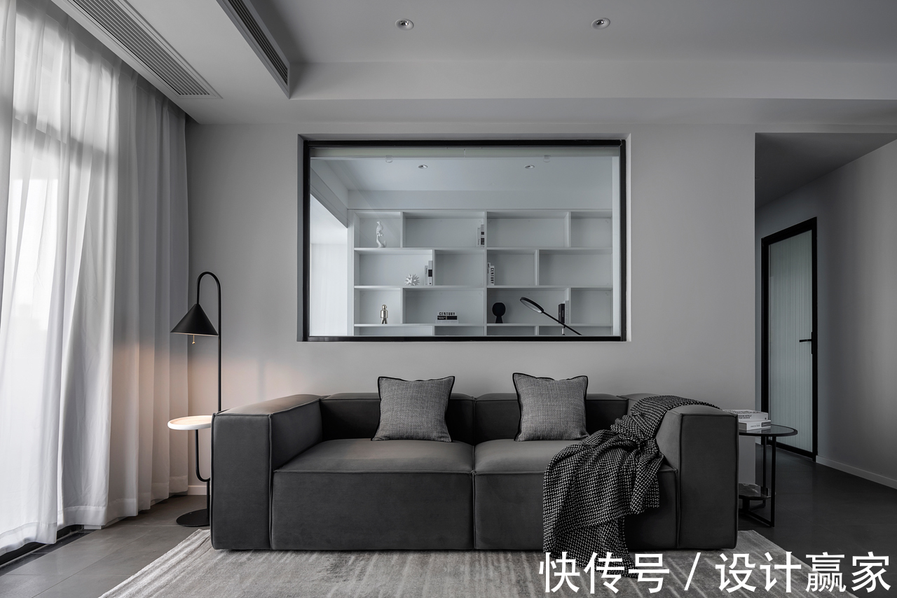 现代|132㎡现代黑白灰,素雅极简的美学空间,冷暖色搭配恰到好处