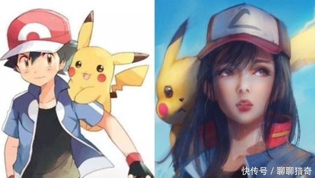 若经典动漫角色变成由雄变雌，魏无羡成狐妖，小智成女神