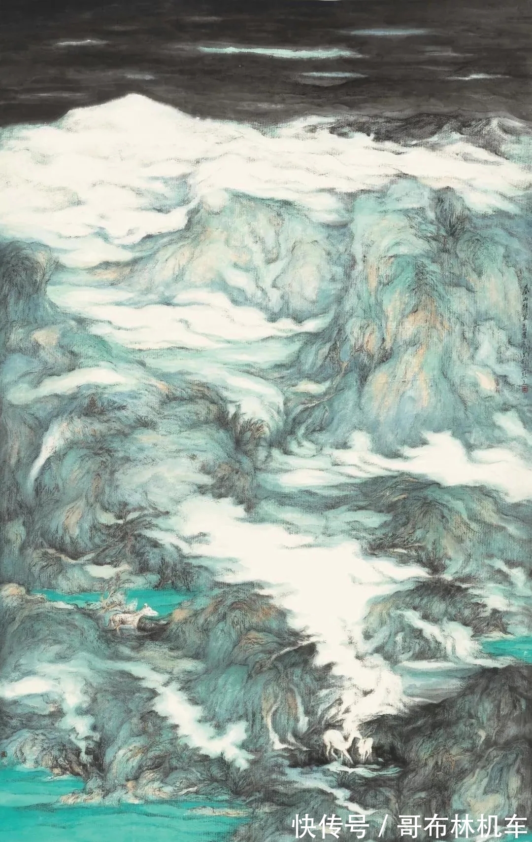 山水画！他画里是梦幻般的意境，是空旷的天地之宇｜刘明山水画