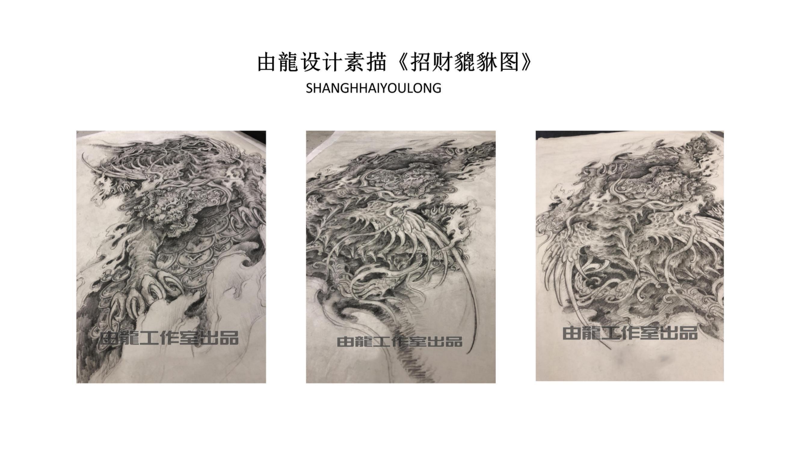 图片@当代中国画名家画龙图片——庚子龍稿