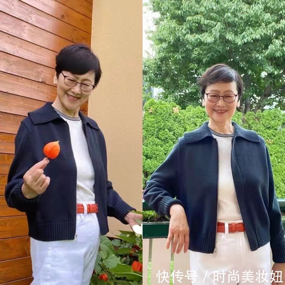 腰带 这位60岁奶奶比年轻人还会穿,打扮优雅不扮嫩,靠穿搭赢得体面