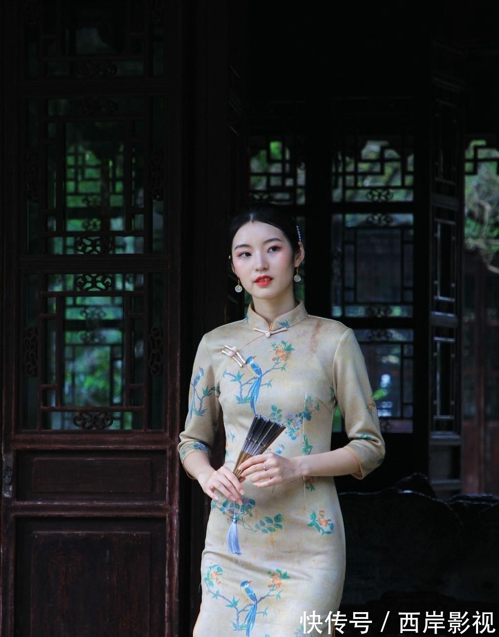 魅力|旗袍美女红唇雪肤优雅魅力