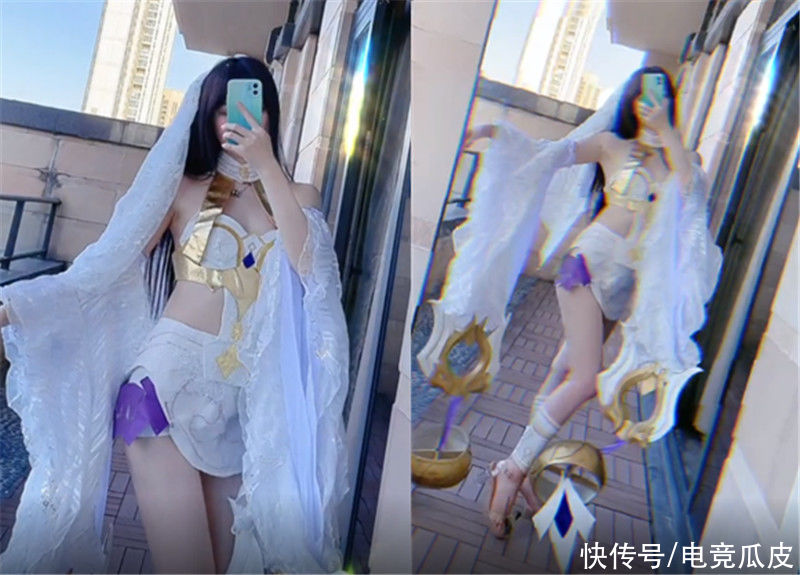 关羽|腐团儿又有新皮肤，COS关羽JK小白袜，同为一姐卷卷不服出大招