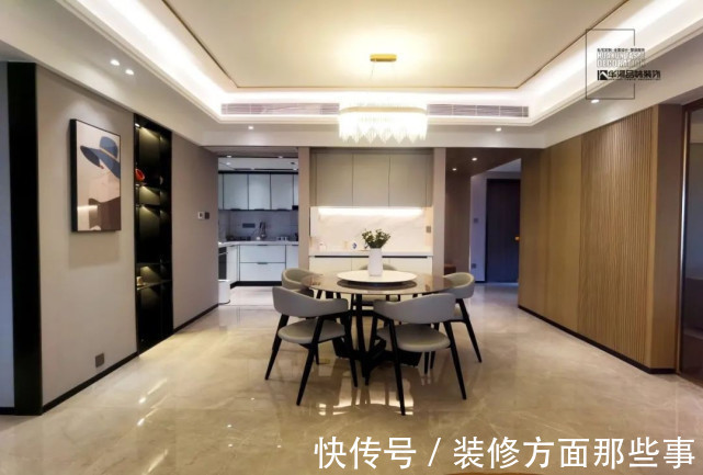 背景墙|160㎡现代轻奢设计新家,维克胡桃+皓月白搭配,为家升温不少