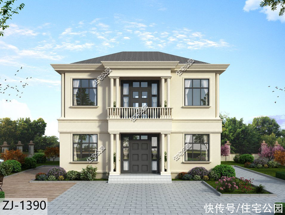 卧室|8月份就盖这栋房子吧,12×12米的尺寸方方正正,6间卧室舒适大气