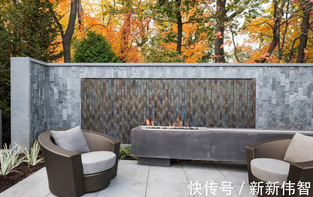 石头|一处景墙,一处风景,墙壁勾画山水,最是清闲雅致,美了整个庭院