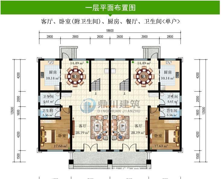 进深|5款农村双拼别墅,气派非凡,两兄弟建在农村低调而舒适
