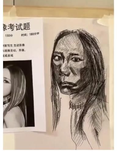 邓子琪&美术生以邓紫棋为题!低分VS高分差距大,网友:邓紫棋看了想报警