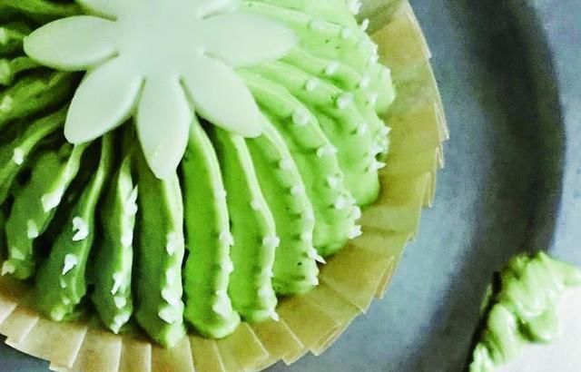 仙人球|开工便当就来吃仙人球蛋糕吧,这超级可爱的杯子蛋糕,萌翻天了