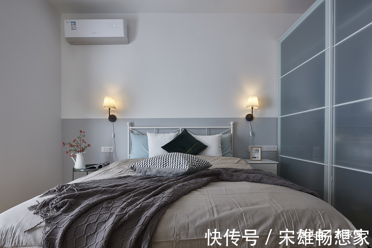 小餐桌|北欧风格三居,玄关全身镜和储物空间,美感与实用的结合!