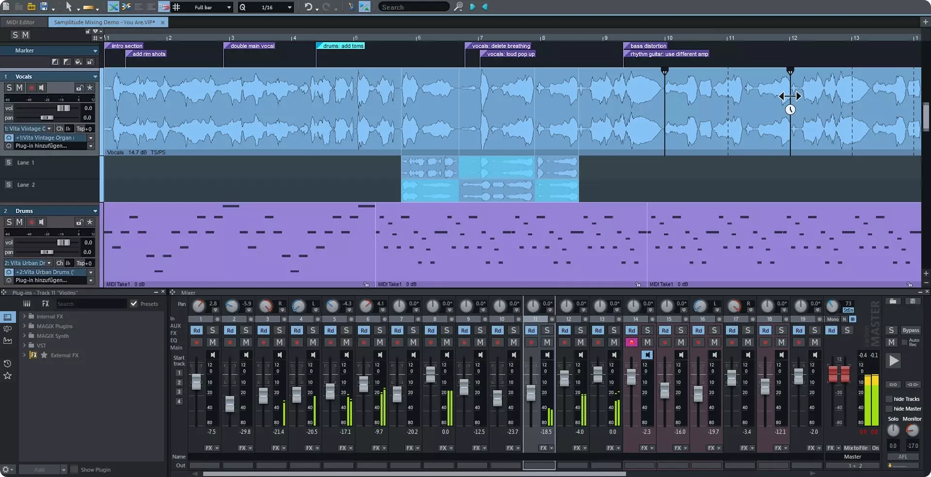 MAGIX Samplitude Pro X8 Suite 19.1.3.23431 音乐编辑制作套件Win版