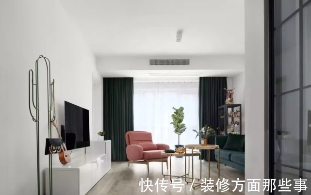 装修|88 ㎡三居室设计,整个空间中北欧风与复古情调兼具