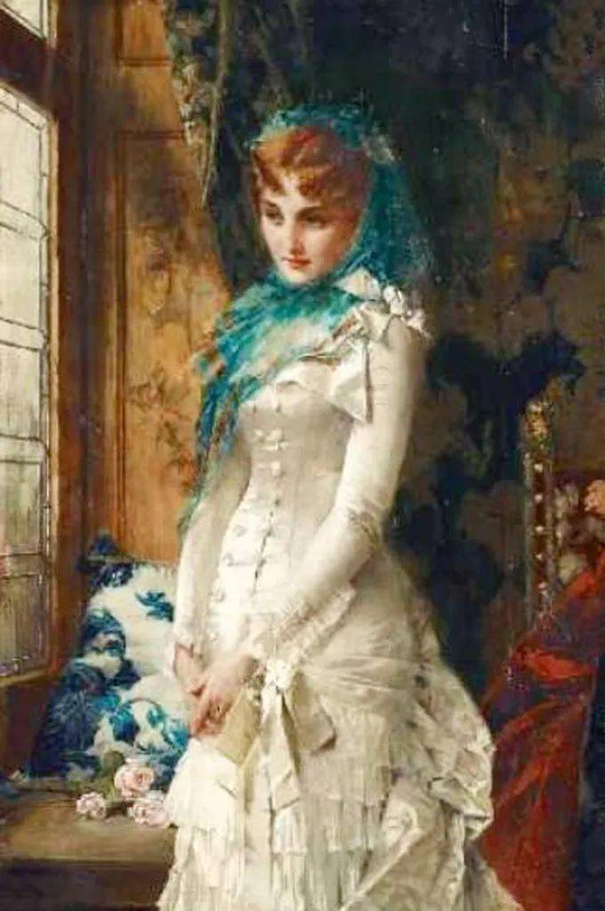 艺术学院!19世纪油画家笔下细腻的年轻漂亮女子,人物造型丰韵端庄 雍容华贵