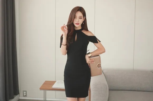 孫允珠|美圖欣賞：孫允珠，隨性裁剪夜空精靈西洋晚禮裙