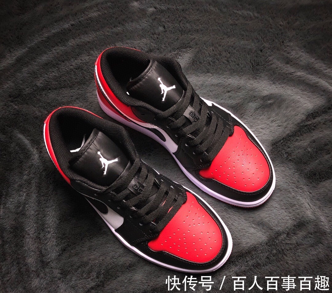 bred Air Jordan 1 Low “Bred Toe”黑红脚趾！