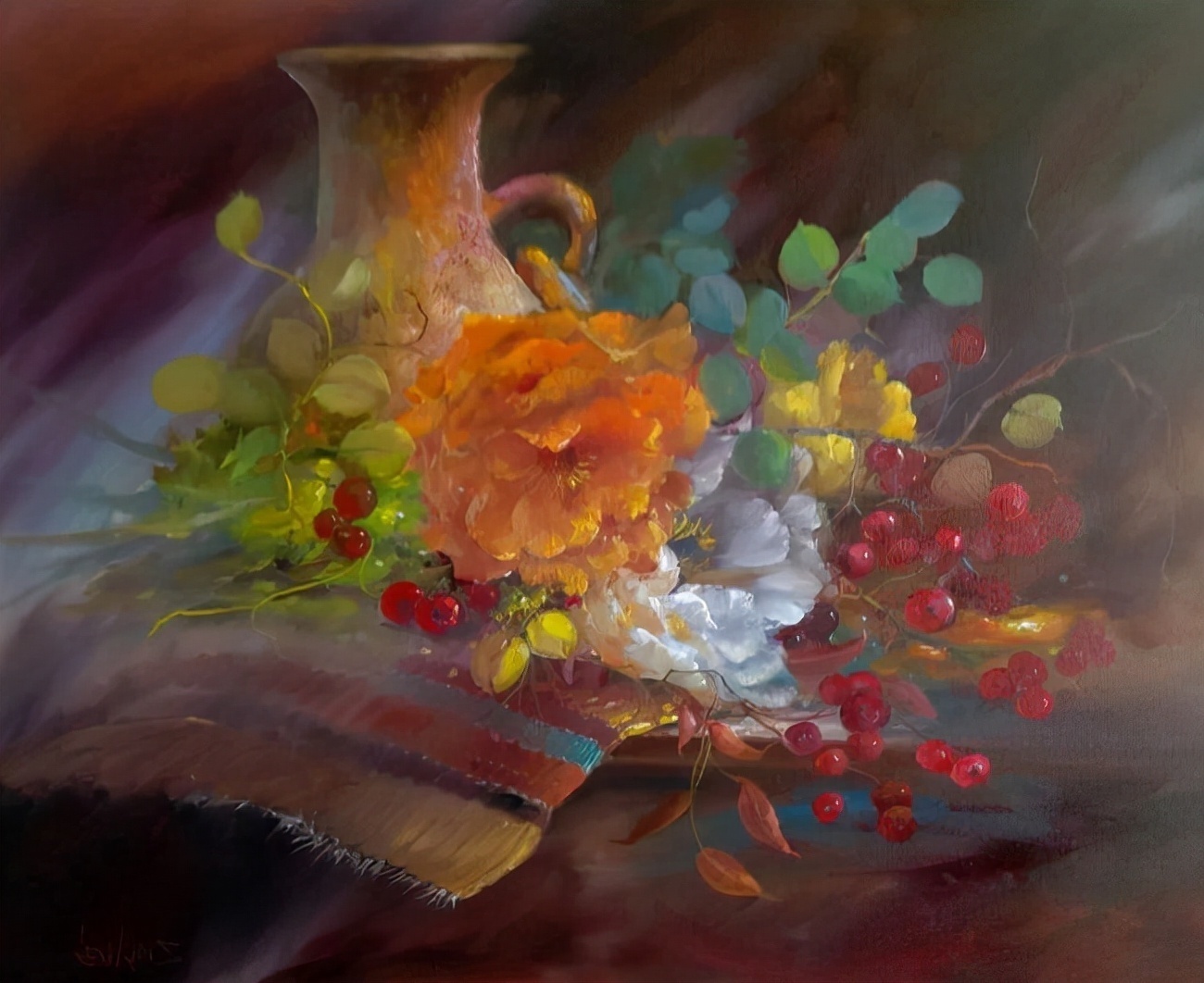 加里$这对老夫妇教授绘画40多年,画的花也太漂亮了!