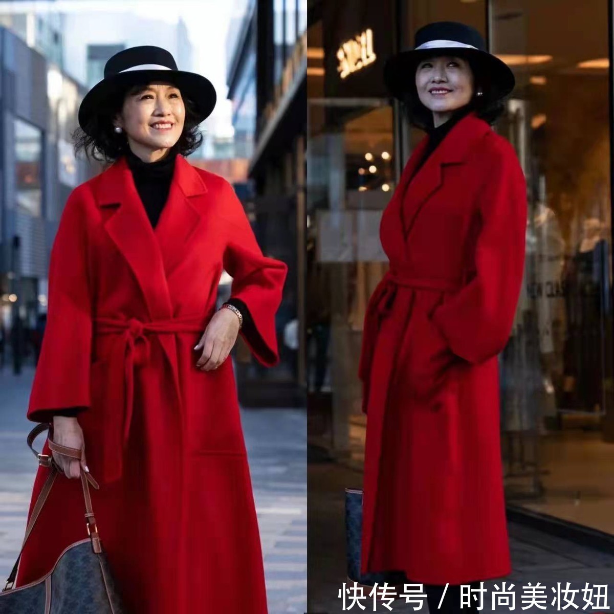 打底裤|50岁的女人“红色”要怎么穿?借鉴时髦奶奶的穿搭,穿出优雅气质