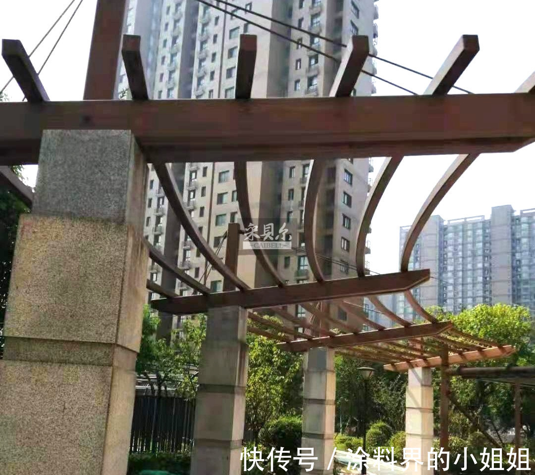 中式|中式廊架怎么做!仿木纹漆带你走进中式庭院