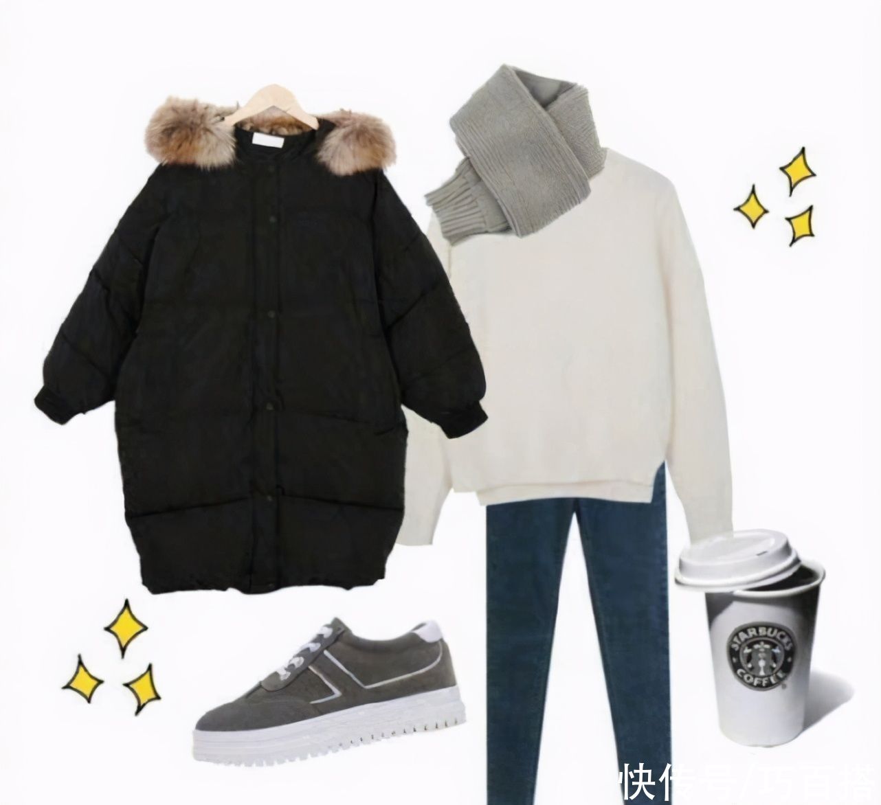  单品|黑色羽绒服的9种搭配！不重样的小心机时尚，冬季穿着显瘦显气质