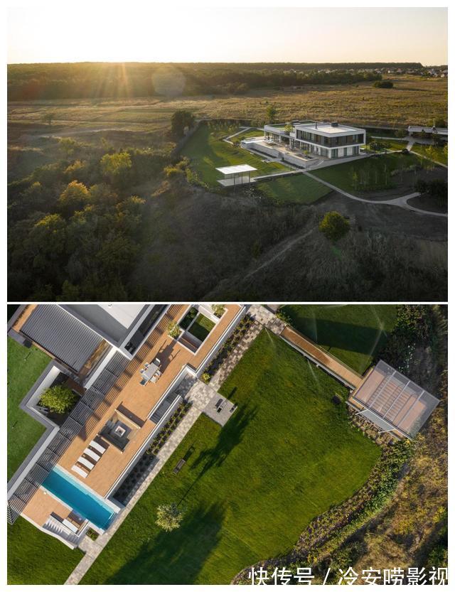 游泳池|夫妻逃离城市，自建1250㎡现代风格住宅，这场面令人叹为观止