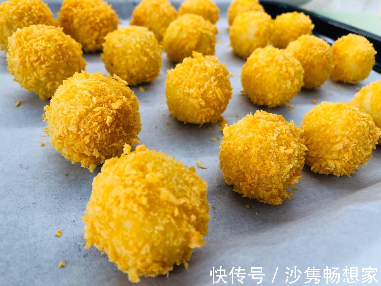 做法|烤奶酪土豆球,用烤箱烤熟,做法省事,超受孩子的欢迎!