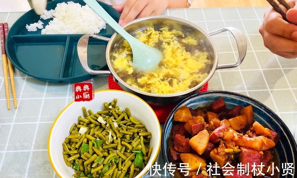 饮食|有菜有汤,一家三口在高温天里的饮食,简单到能吃饱就好
