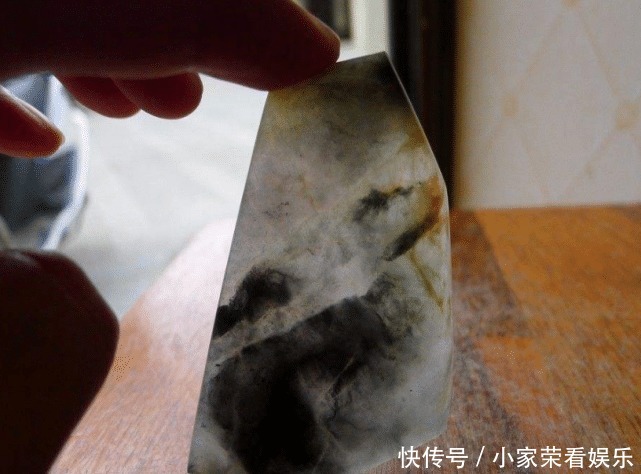 天然|翡翠里的水墨画——天然黑冰意境非凡