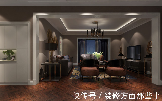 睡眠质量|205平现代风三居室,中式留白和借景手法真是漂亮