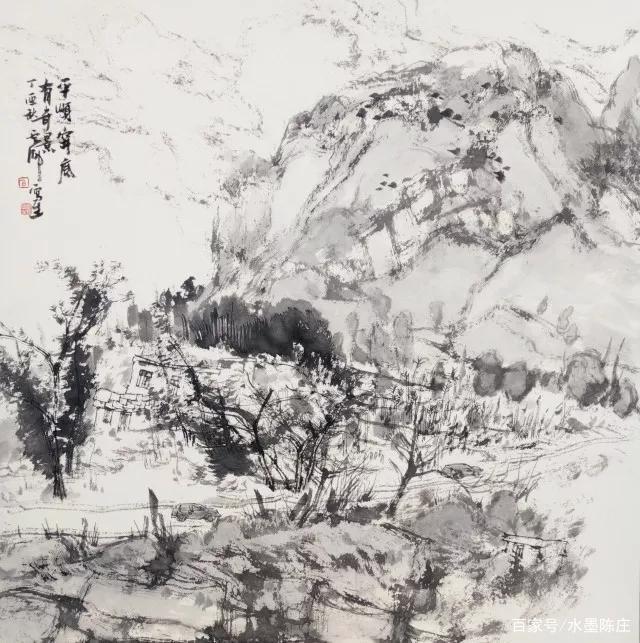 山水画家！最讲笔墨构造的山水画家｜白云乡水墨写生