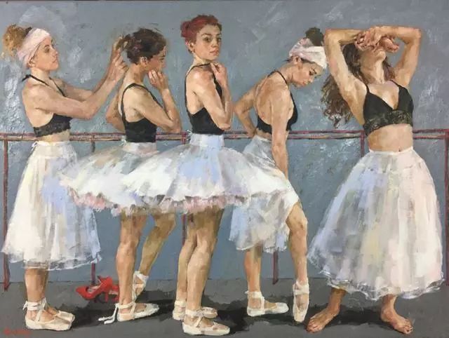 穆里尔|英国画家穆里尔笔下的舞女，身体张力的展现，舒展的弧度太美