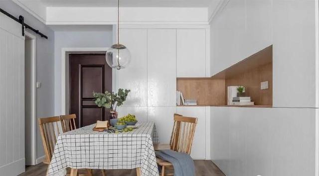 全屋|90平新房,全屋不吊顶,照样好看,柜子从玄关做到客厅,收纳超强