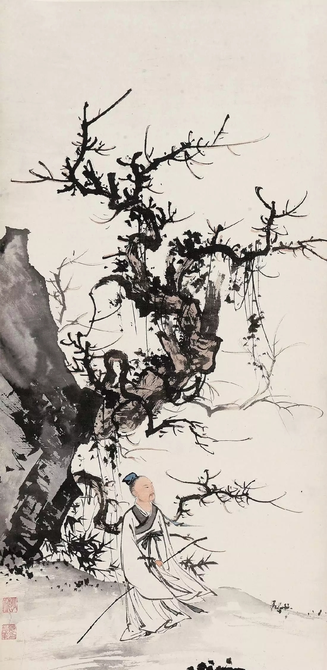 陈少梅#中国画｜陈少梅的山水画，藏了一股冷逸的清风