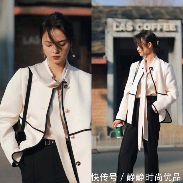 穿搭 不要觉得黑白色太单调！参考秋冬搭配示范，这样穿简约又高级