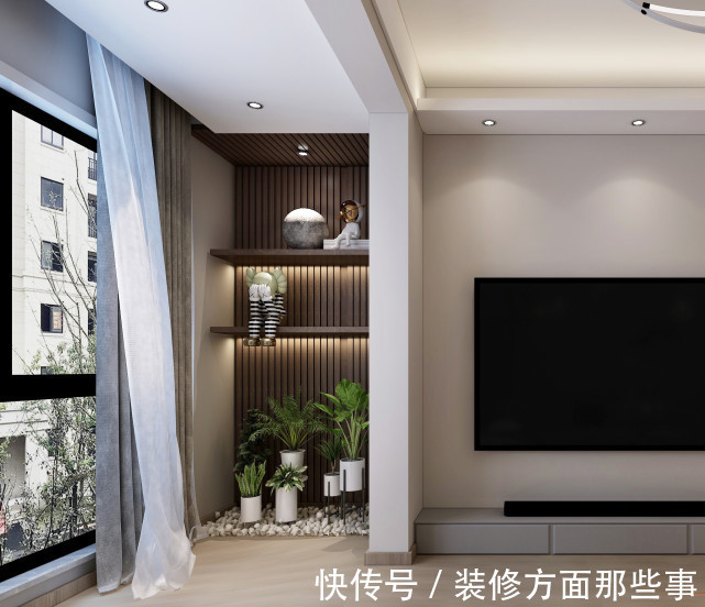 背景墙|97㎡现代风,以时尚打造空间,以新颖突出特点