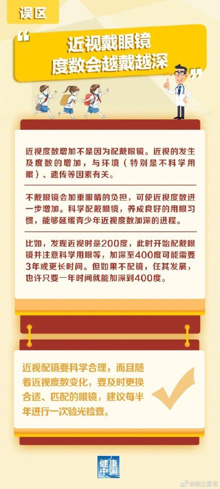 近视误区:戴眼镜度数会越戴越深?