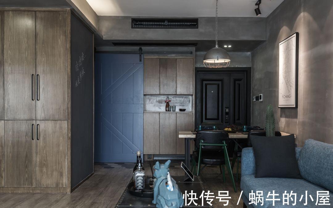 水泥|复古的绿漆，谱写出诗意的空间，暗黑色系彰显个性