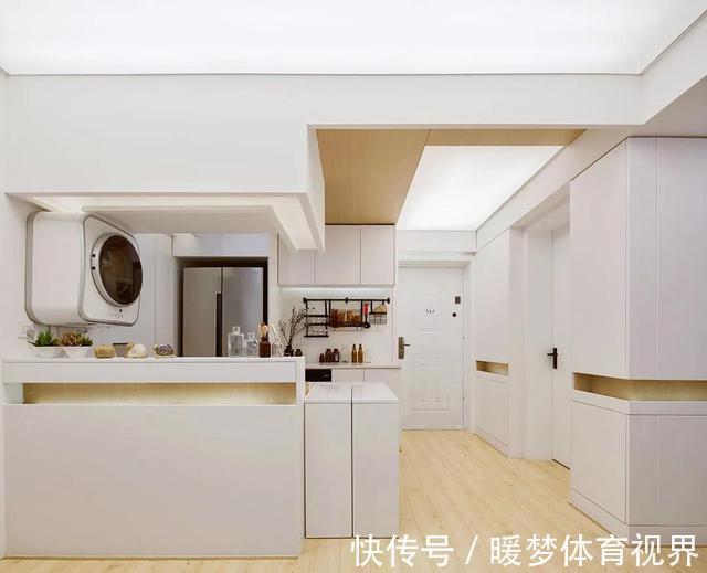 客厅|爆改60㎡旧房，住六人还很宽敞！配合可变家具，秒变大空间