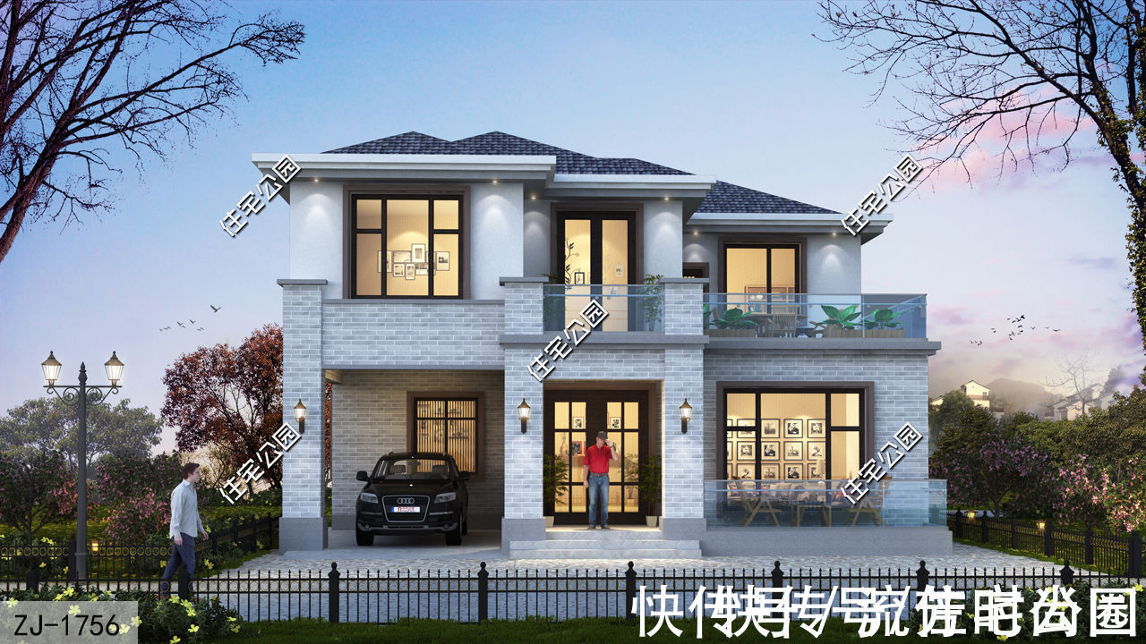 户型|4室2厅占地140平,农村盖一栋这样的二层小别墅,经典又实用