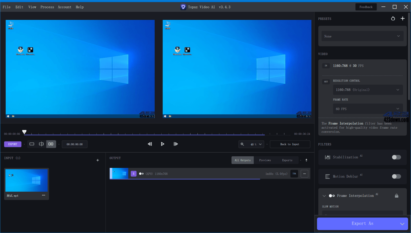 Topaz Video AI破解版(视频修复软件) v4.0.5-劳模下载