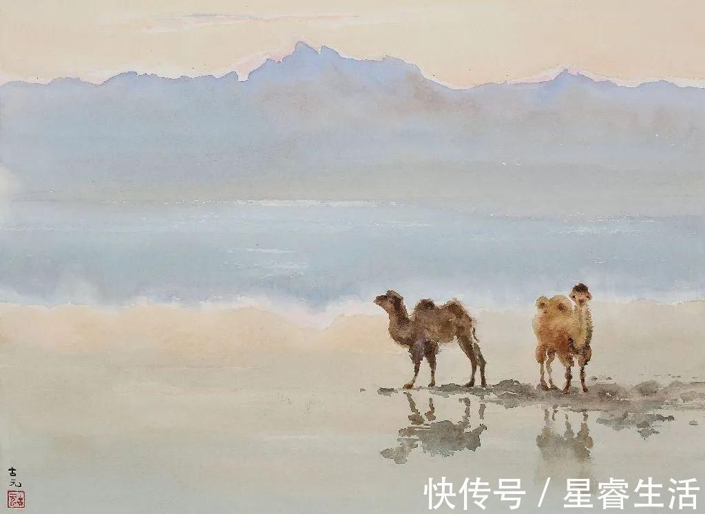 水彩&他被徐悲鸿称为“中国艺术界卓绝天才”,融入水墨意境的水彩,太美好了!