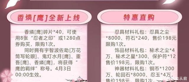 技能|火影手游鹰香燐上架不影响三个旧限定，罕见的四限定同台奇观！