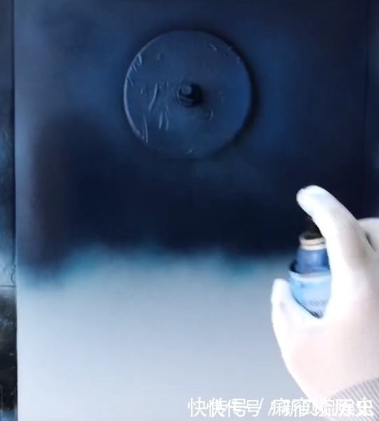 明月星空$美术生不用笔画明月星空，以为是开玩笑，看到成品疯狂打脸