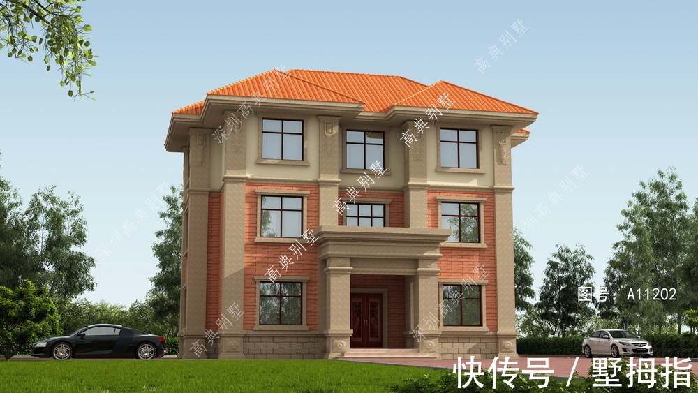 欧式|这款欧式三层别墅,适合在乡下建,一起来看看吧。