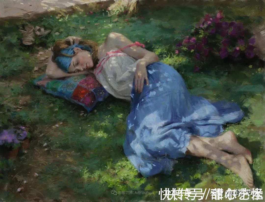 罗梅罗!婀娜多姿,美丽动人~西班牙画家维森特·罗梅罗·雷东多油画欣赏