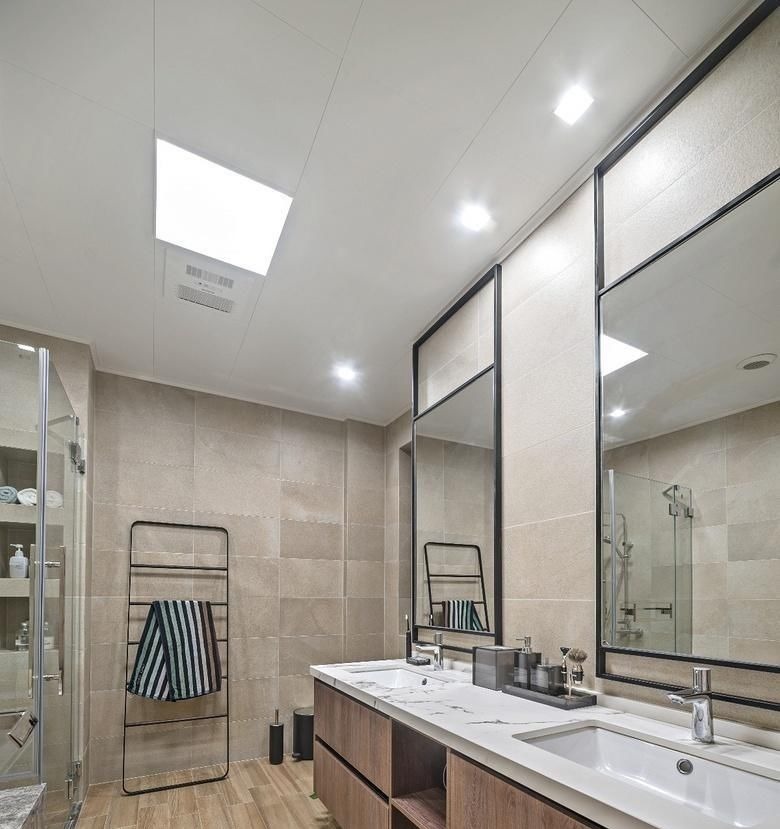 夫妻二人|她家220㎡,面积大还好看,室内高级灰有质感,简约设计干净大气