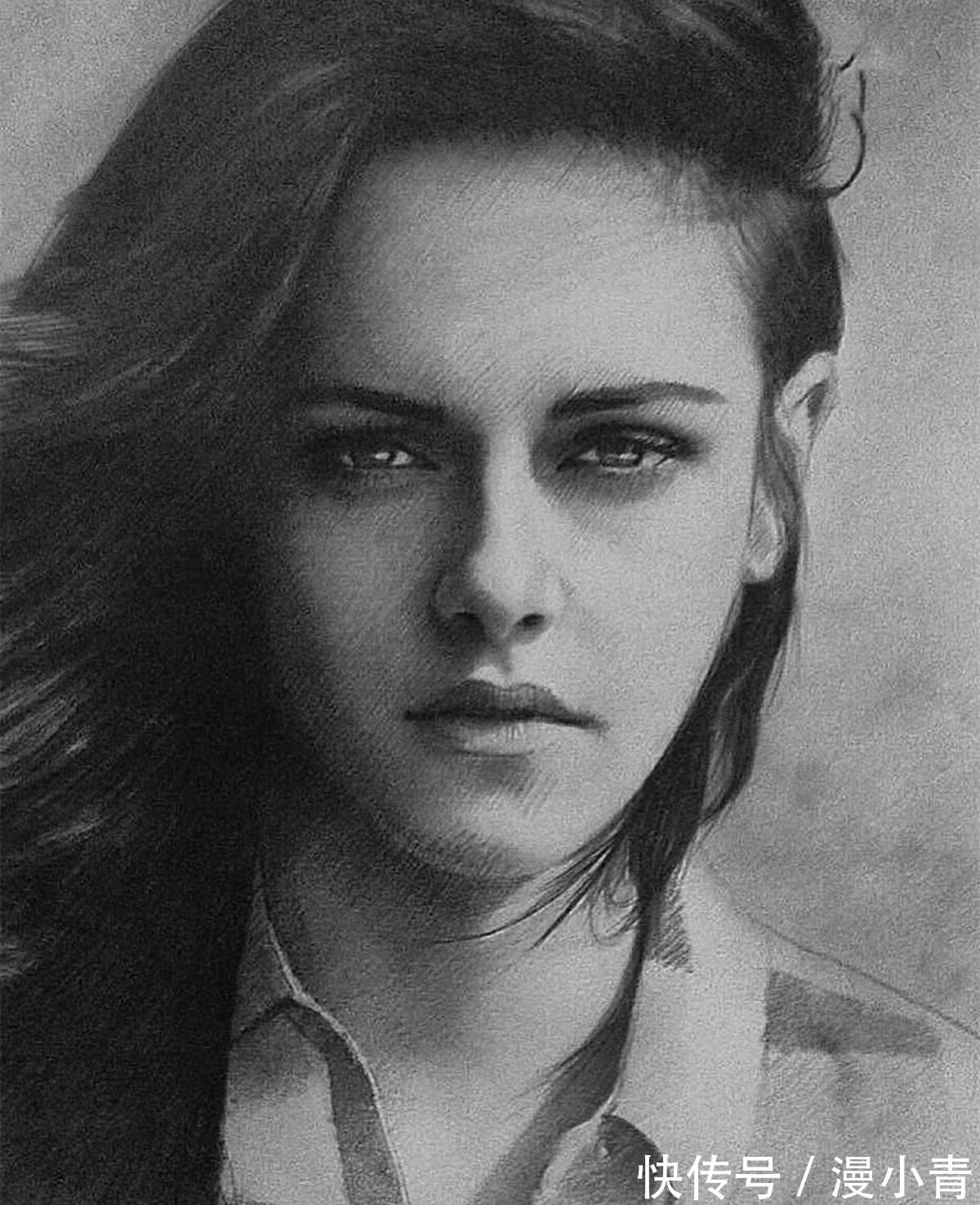 技巧#黑白照片还是人物素描,用高级绘画技巧诠释心中对于名人的喜爱