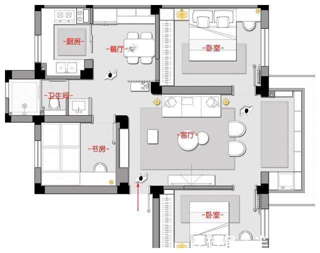 室内门|走进她家，全屋大白墙、无造型，却耐看又有温度，省钱就这么装！